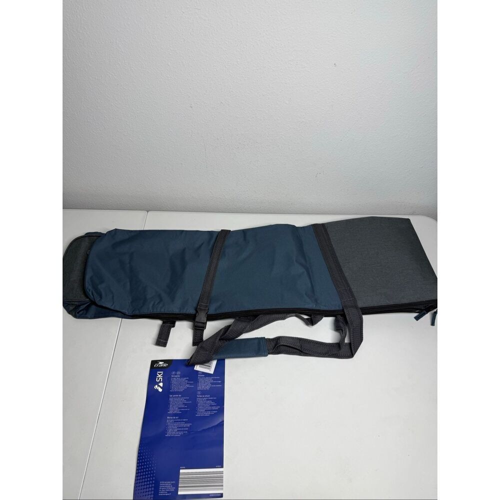 New Crane Ski Bag 72” X 11” Zip Blue Gray NWT Waterproof Padded on the Middle